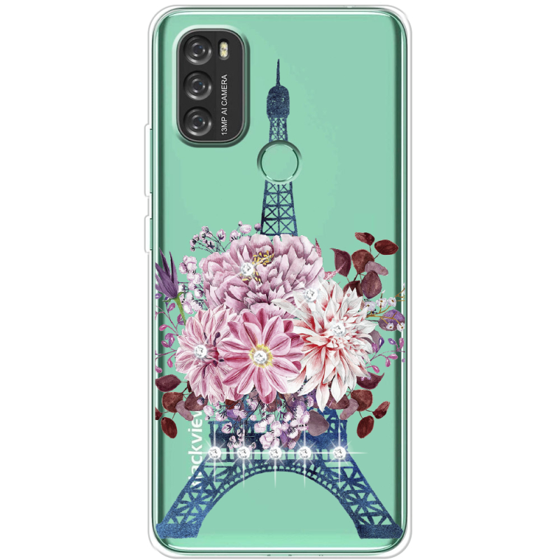 Чехол со стразами BoxFace Blackview A70 Eiffel Tower