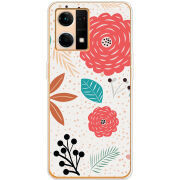 Чехол BoxFace OPPO Reno 7 4G Line Flowers