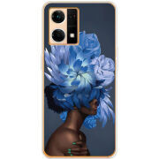 Чехол BoxFace OPPO Reno 7 4G Exquisite Blue Flowers