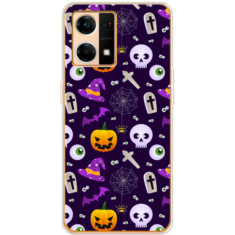 Чехол BoxFace OPPO Reno 7 4G Halloween Purple Mood