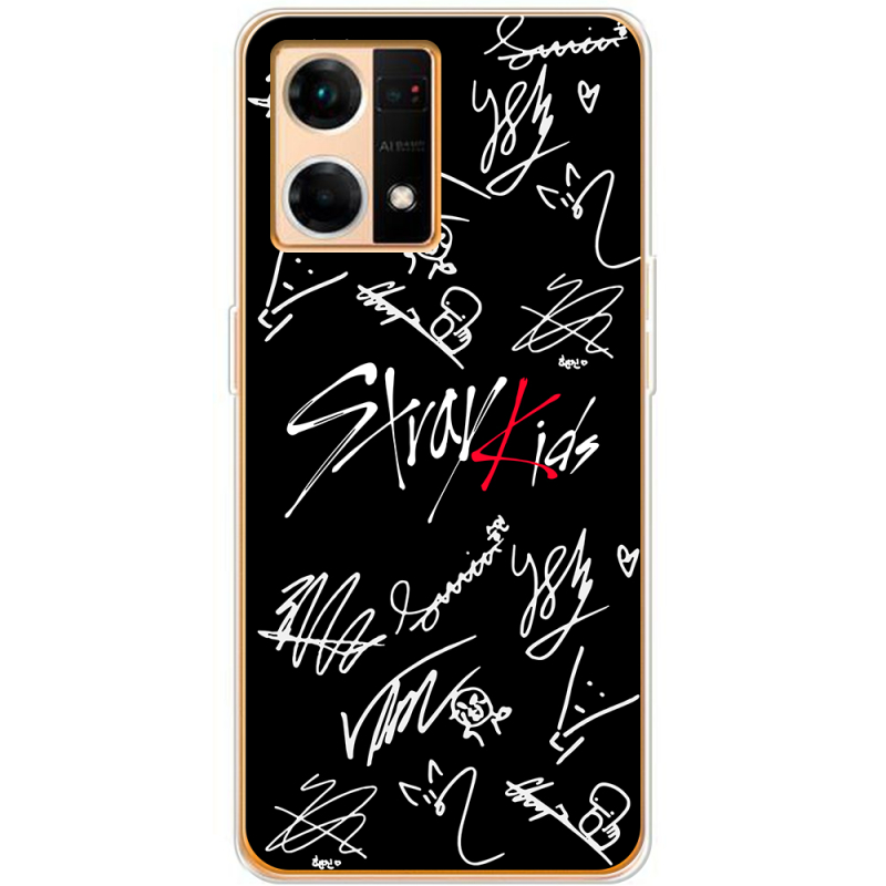 Чехол BoxFace OPPO Reno 7 4G Stray Kids автограф