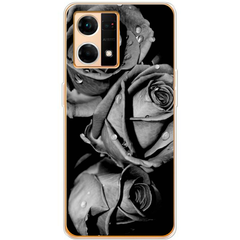 Чехол BoxFace OPPO Reno 7 4G Black and White Roses