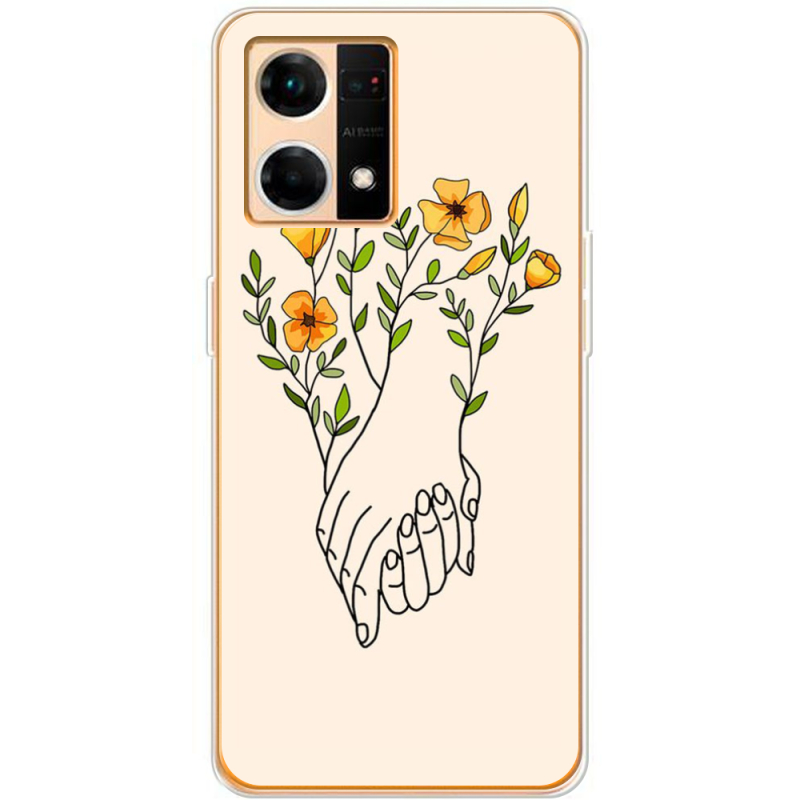 Чехол BoxFace OPPO Reno 7 4G Flower Hands