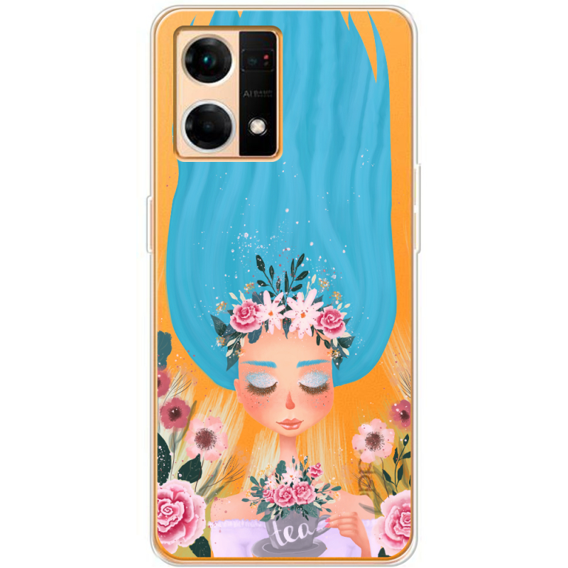 Прозрачный чехол BoxFace OPPO Reno 7 4G Blue Hair