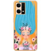 Прозрачный чехол BoxFace OPPO Reno 7 4G Blue Hair