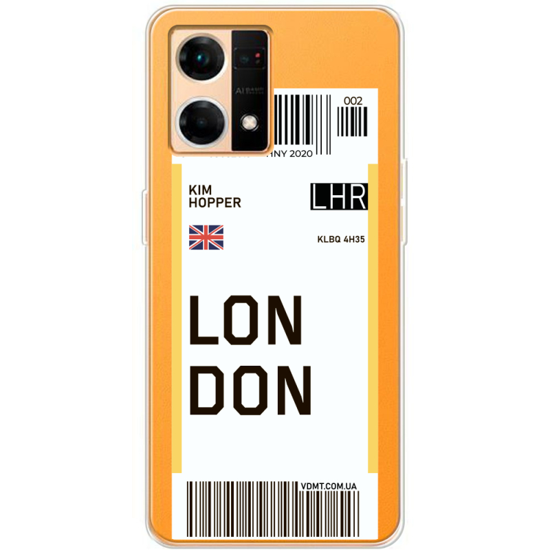 Прозрачный чехол BoxFace OPPO Reno 7 4G Ticket London