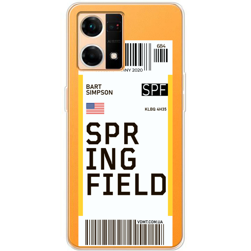 Прозрачный чехол BoxFace OPPO Reno 7 4G Ticket Springfield