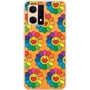 Прозрачный чехол BoxFace OPPO Reno 7 4G Hippie Flowers