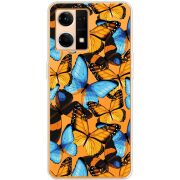 Прозрачный чехол BoxFace OPPO Reno 7 4G Butterfly Morpho