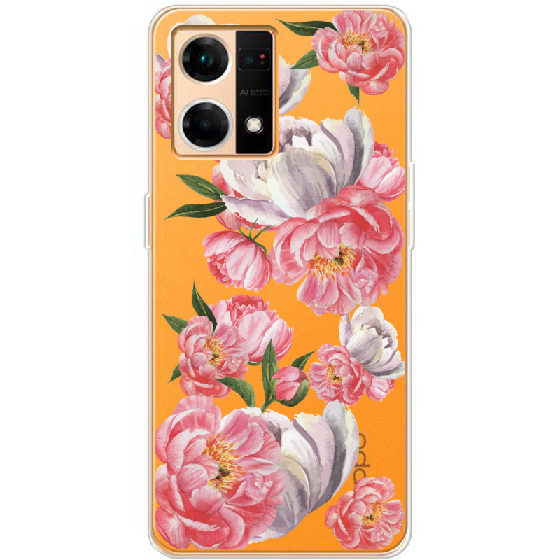 Прозрачный чехол BoxFace OPPO Reno 7 4G Peony Watercolor Style