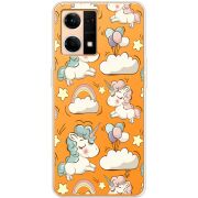 Прозрачный чехол BoxFace OPPO Reno 7 4G Unicorns