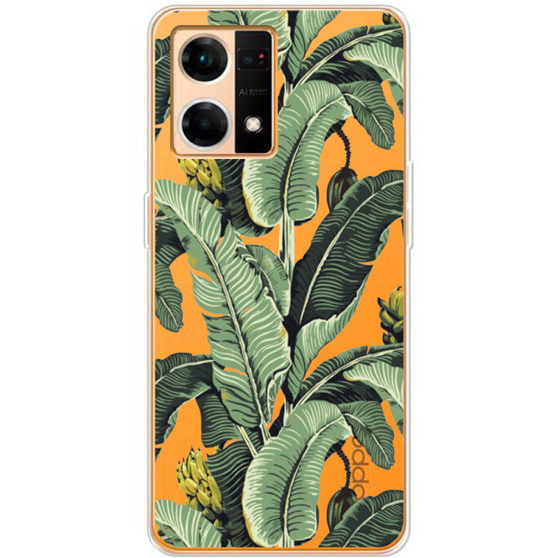 Прозрачный чехол BoxFace OPPO Reno 7 4G Banana Leaves