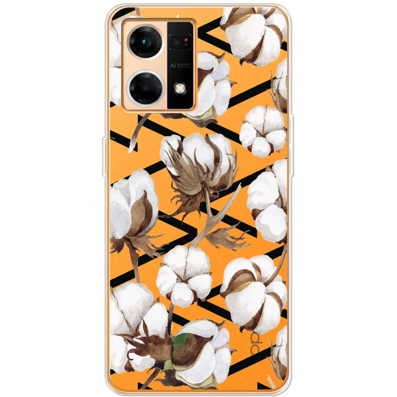 Прозрачный чехол BoxFace OPPO Reno 7 4G Cotton flowers