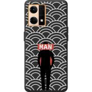 Черный чехол BoxFace OPPO Reno 7 4G Man Pattern