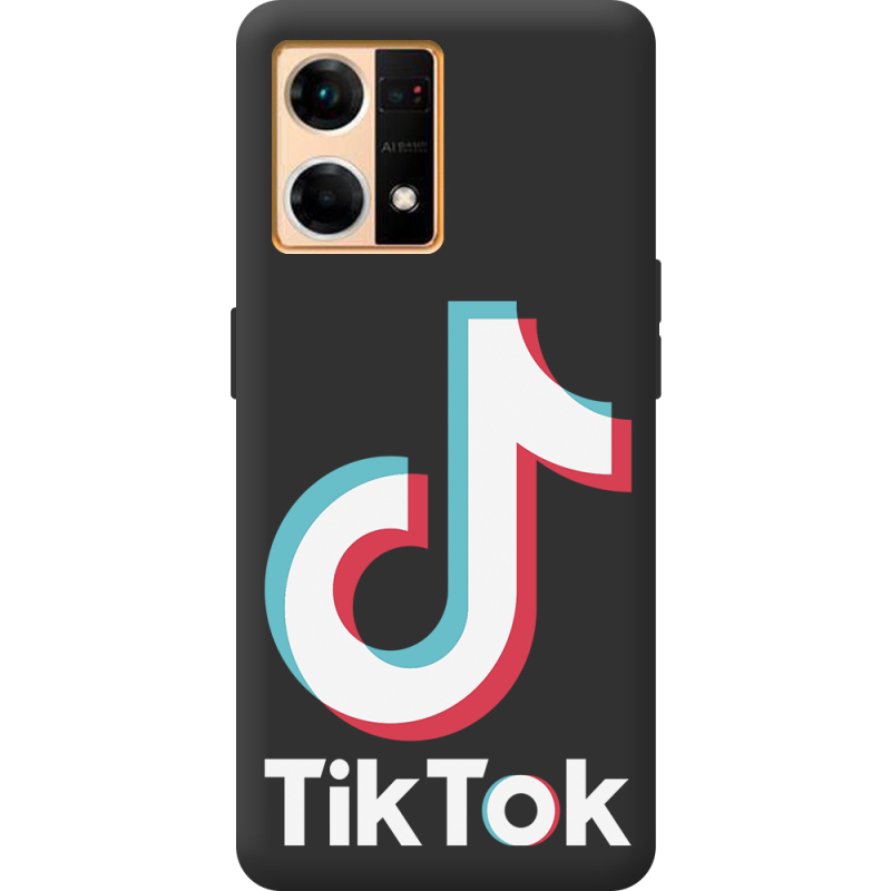 Черный чехол BoxFace OPPO Reno 7 4G Tik Tok