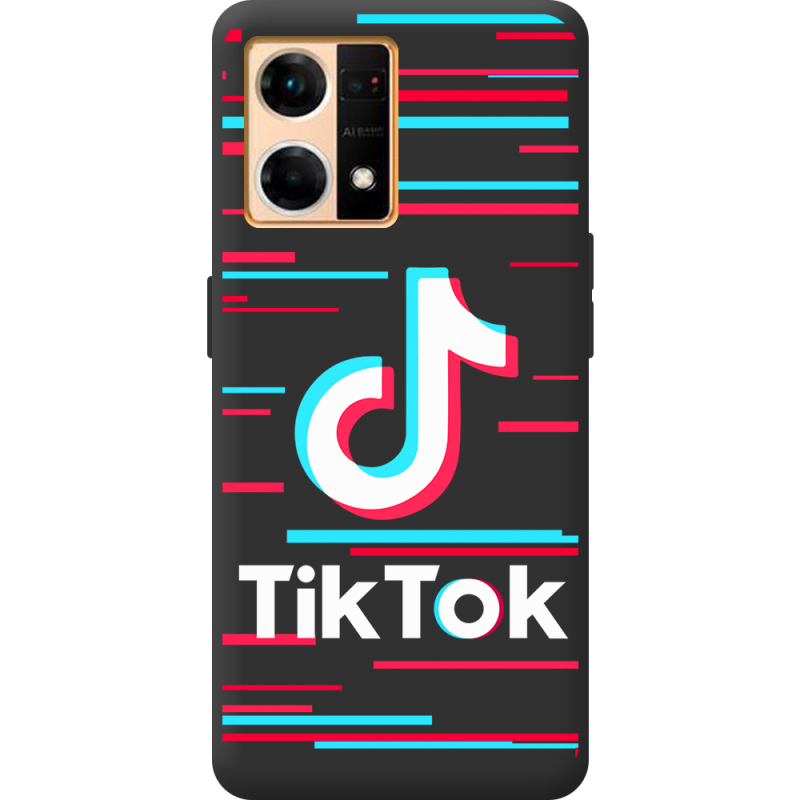 Черный чехол BoxFace OPPO Reno 7 4G Tik Tok