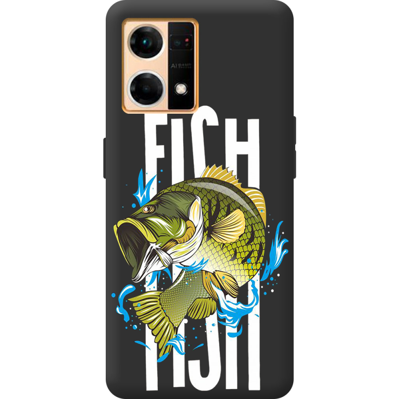 Черный чехол BoxFace OPPO Reno 7 4G Fish