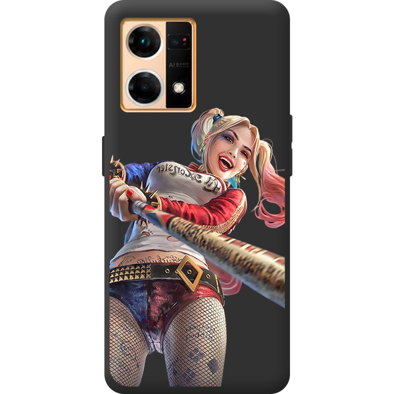 Черный чехол BoxFace OPPO Reno 7 4G Happy Harley Quinn