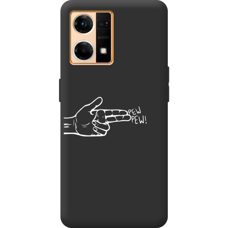 Черный чехол BoxFace OPPO Reno 7 4G Pew Pew