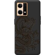 Черный чехол BoxFace OPPO Reno 7 4G Chinese Dragon