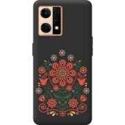 Черный чехол BoxFace OPPO Reno 7 4G Ukrainian Ornament