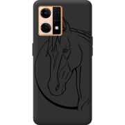 Черный чехол BoxFace OPPO Reno 7 4G Horse