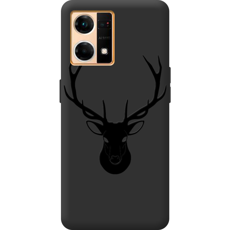 Черный чехол BoxFace OPPO Reno 7 4G Deer