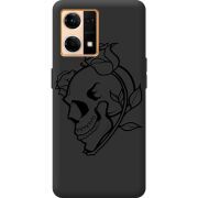 Черный чехол BoxFace OPPO Reno 7 4G Skull and Roses