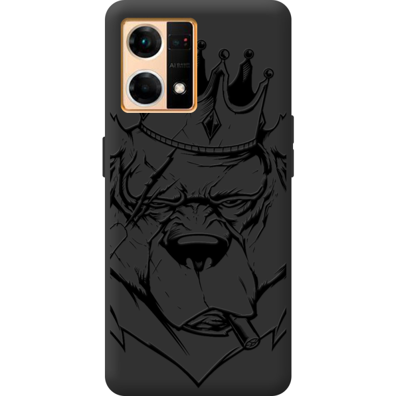 Черный чехол BoxFace OPPO Reno 7 4G Bear King