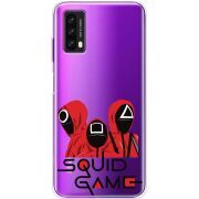 Прозрачный чехол BoxFace Blackview A90 siquid game люди в красном