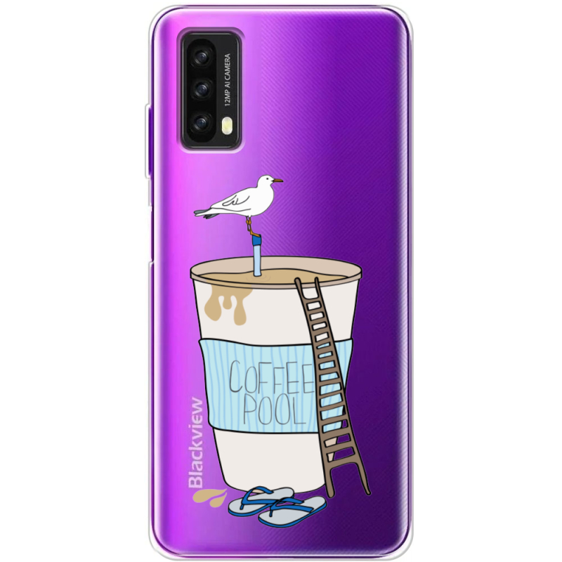 Прозрачный чехол BoxFace Blackview A90 Segull in Cofee Pool