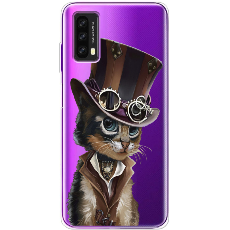 Прозрачный чехол BoxFace Blackview A90 Steampunk Cat