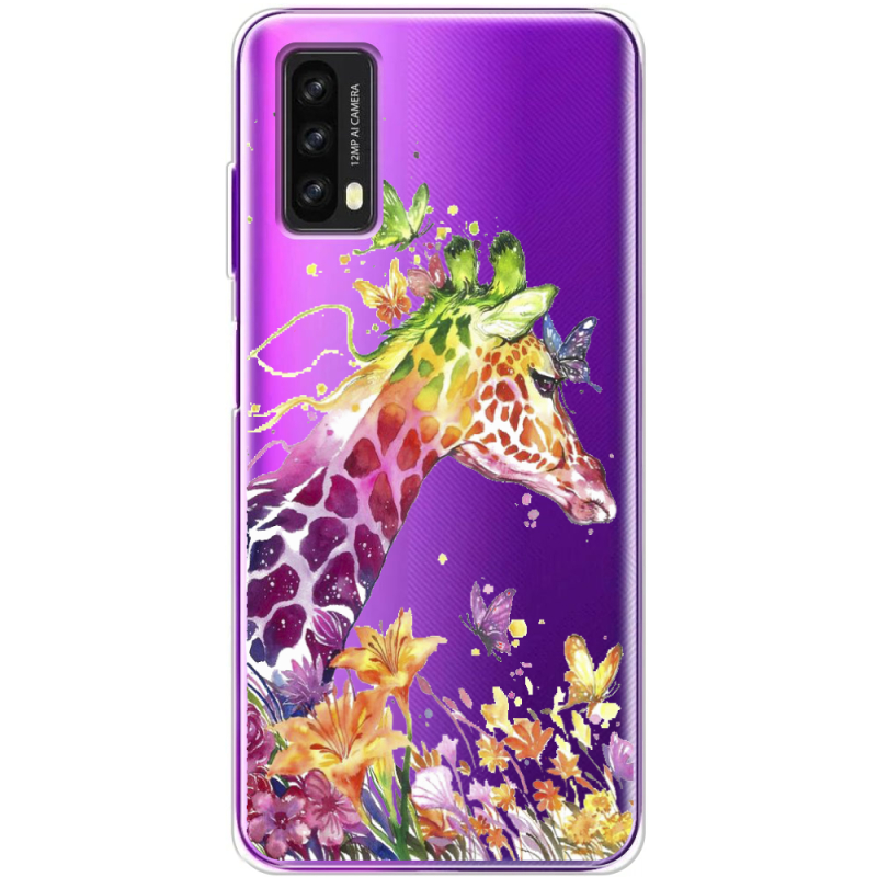 Прозрачный чехол BoxFace Blackview A90 Colorful Giraffe