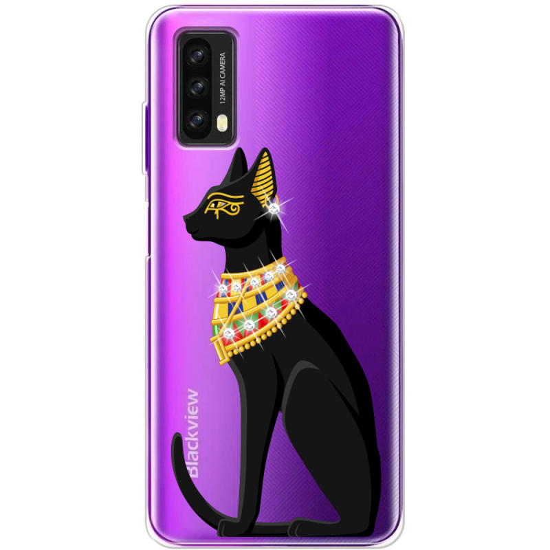 Чехол со стразами BoxFace Blackview A90 Egipet Cat