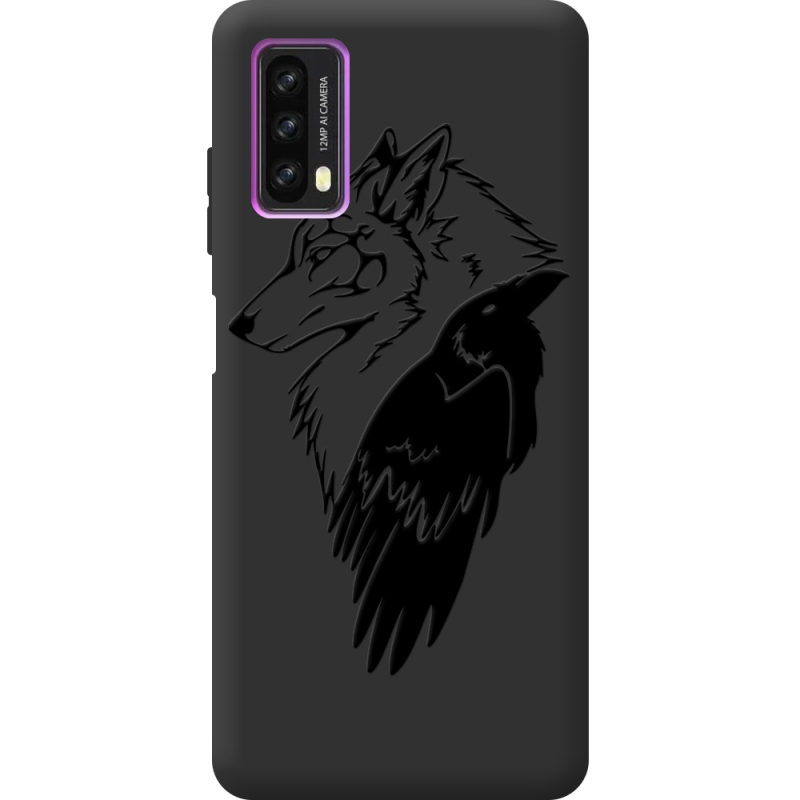 Черный чехол BoxFace Blackview A90 Wolf and Raven