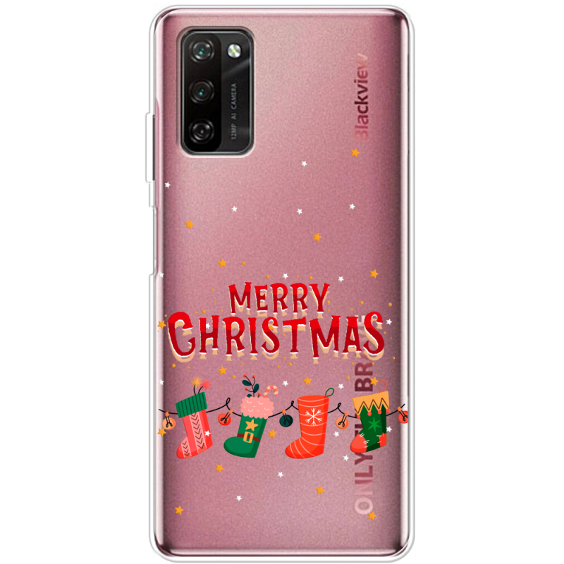 Прозрачный чехол BoxFace Blackview A100 Merry Christmas