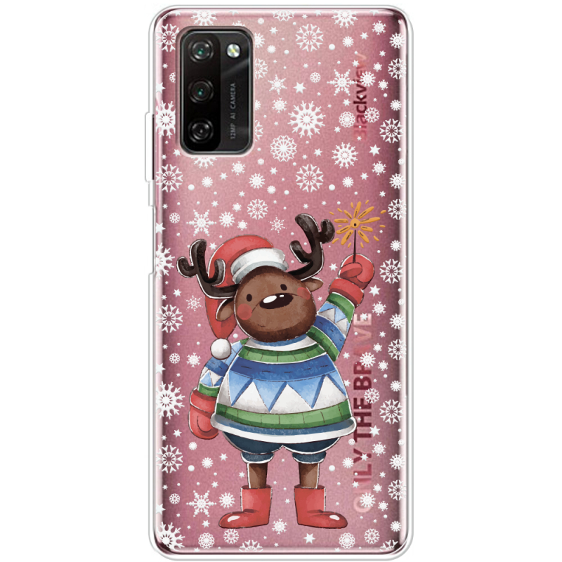 Прозрачный чехол BoxFace Blackview A100 Christmas Deer with Snow