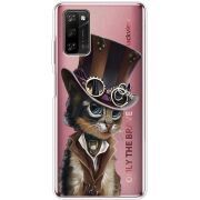 Прозрачный чехол BoxFace Blackview A100 Steampunk Cat