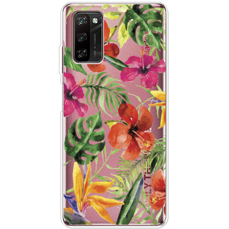 Прозрачный чехол BoxFace Blackview A100 Tropical Flowers