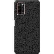 Черный чехол BoxFace Blackview A100 Leaves