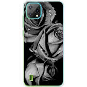 Чехол BoxFace Blackview A55 Black and White Roses