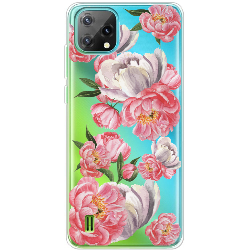 Прозрачный чехол BoxFace Blackview A55 Peony Watercolor Style