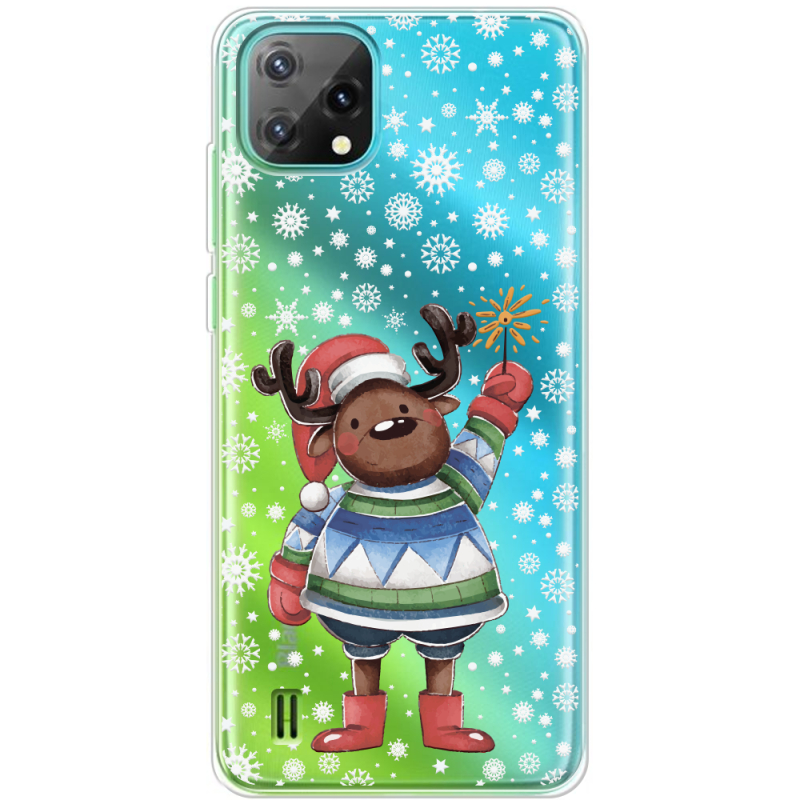 Прозрачный чехол BoxFace Blackview A55 Christmas Deer with Snow