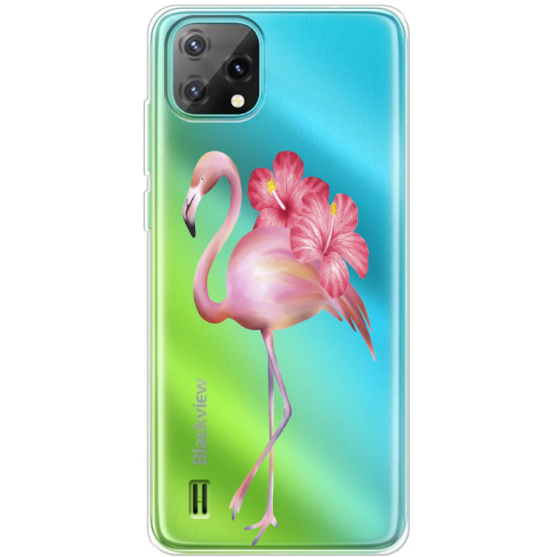 Прозрачный чехол BoxFace Blackview A55 Floral Flamingo