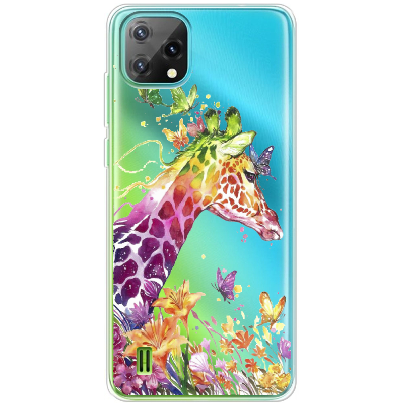 Прозрачный чехол BoxFace Blackview A55 Colorful Giraffe