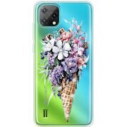 Чехол со стразами BoxFace Blackview A55 Ice Cream Flowers