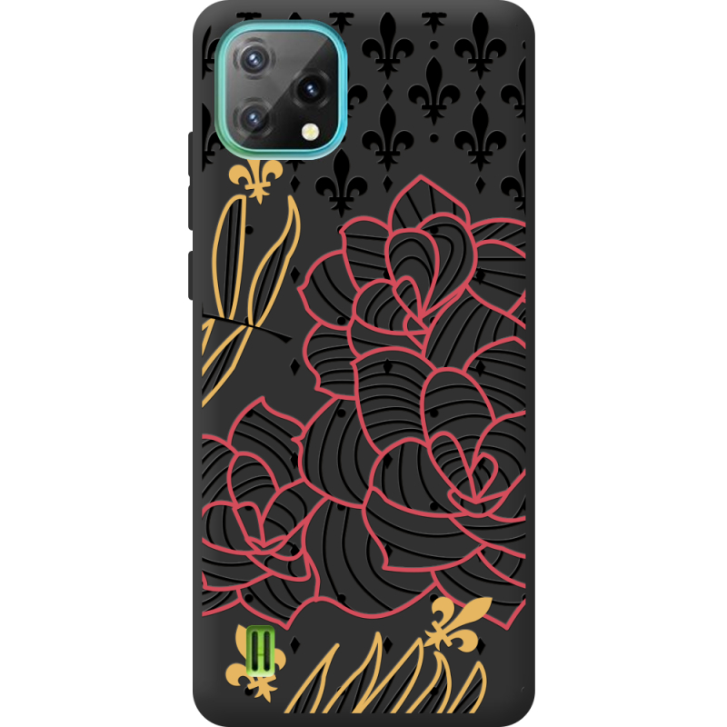 Черный чехол BoxFace Blackview A55 FranceFlowers