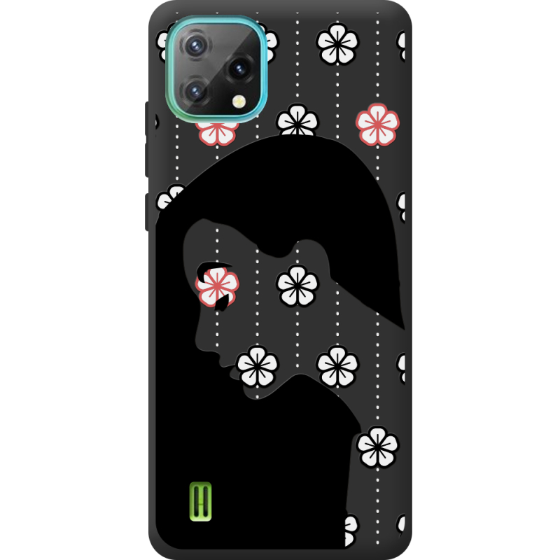 Черный чехол BoxFace Blackview A55 Flower Hair