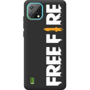 Черный чехол BoxFace Blackview A55 Free Fire White Logo