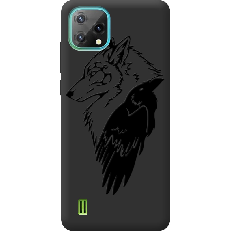 Черный чехол BoxFace Blackview A55 Wolf and Raven